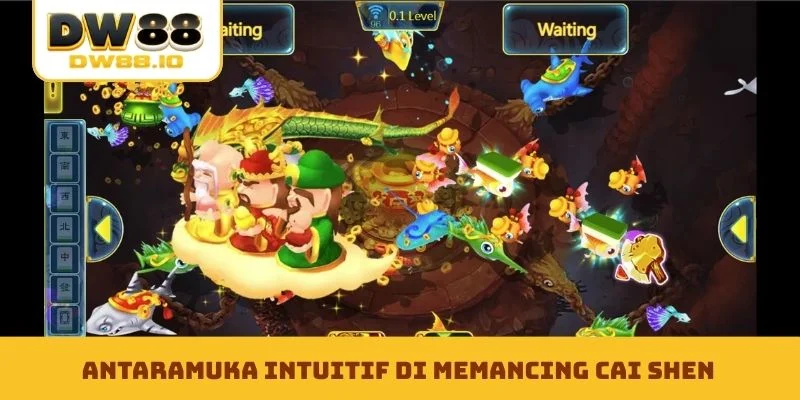 Antaramuka intuitif di Memancing Cai Shen